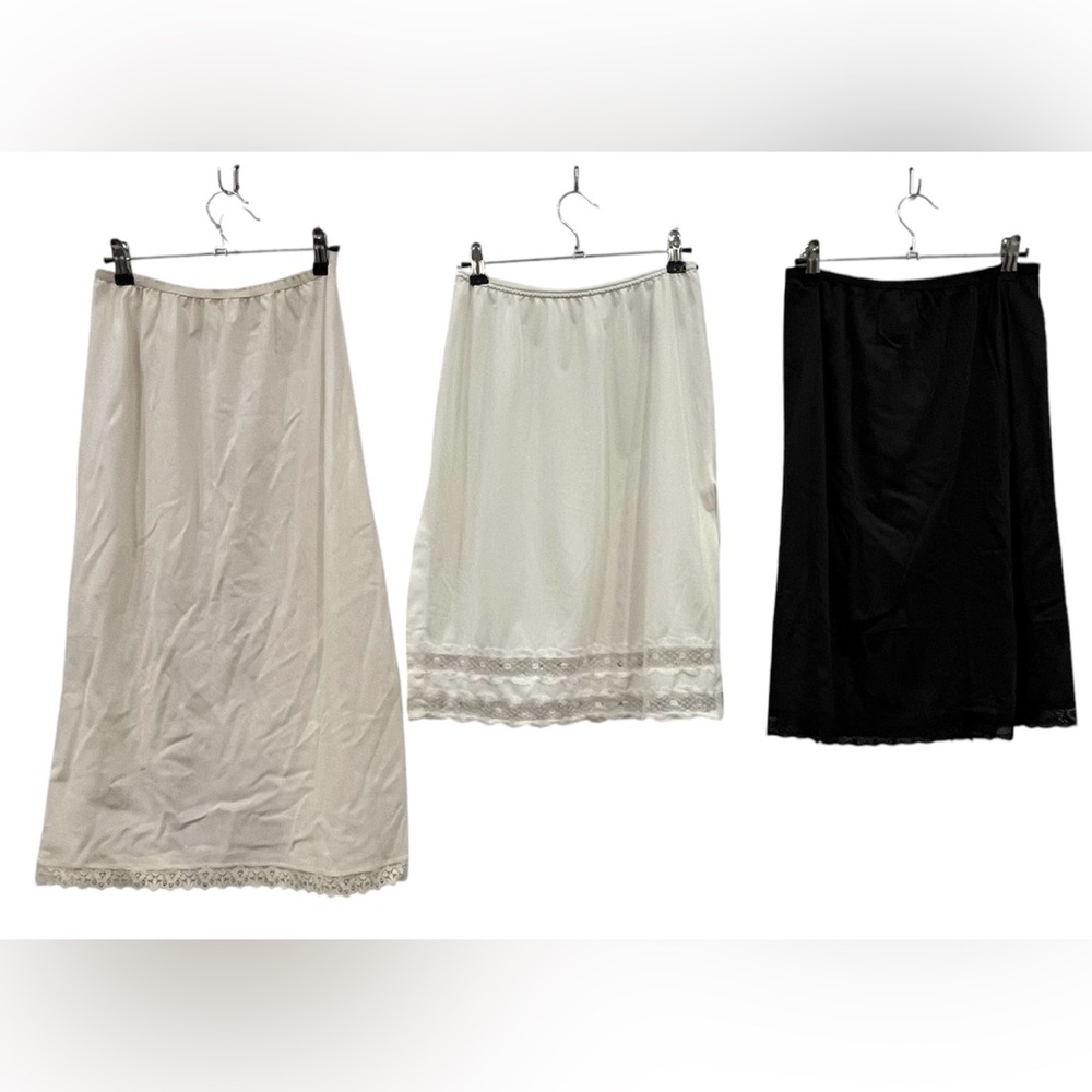 Lot‎ of 3 Vintage Union Made Semi Sheer Slips.